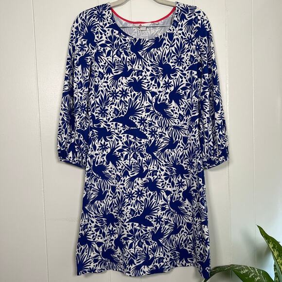 NEW BODEN Lucie Jersey Tunic Size 4 Blue Bird Print - Picture 3 of 11